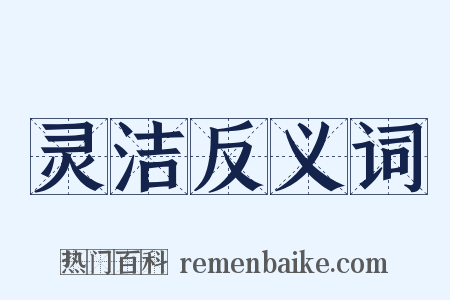 灵洁反义词是什么意思的图片